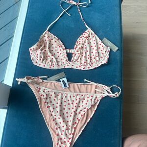 J. Crew Red and White Polka Dot Bikini